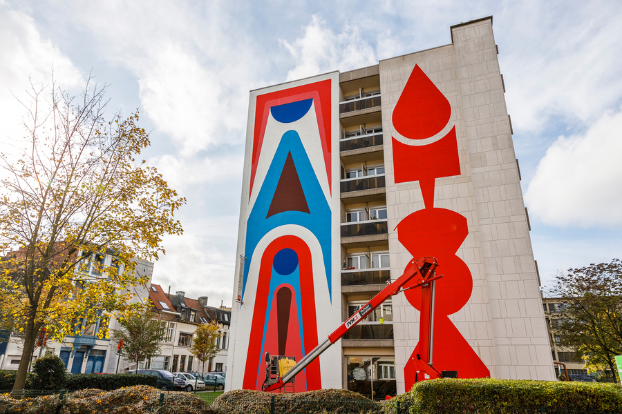 Streetart op Dienstencetrum Den Drossaert